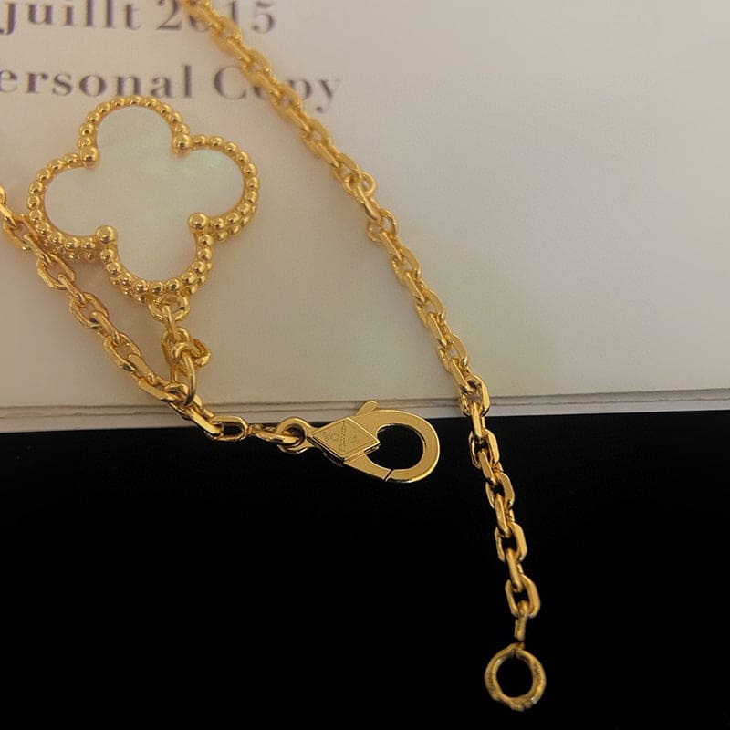 18K Van Cleef & Arpels Magic Alhambra Six Pearls Motifs Clover Necklace