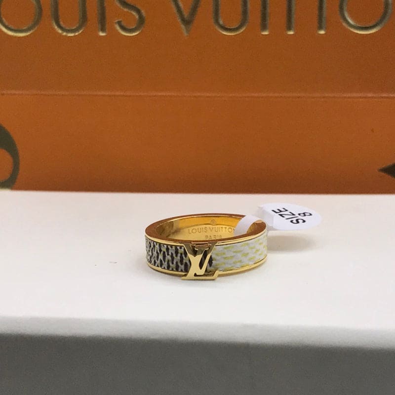 18K Louis Vuitton Leather Set of 2 Rings
