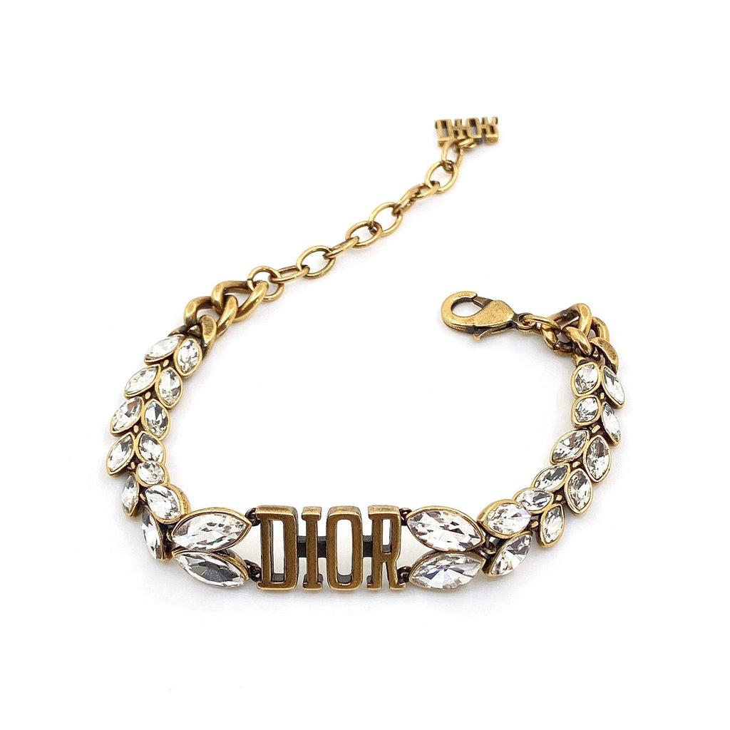 18K Dior Revolution Crystals Gold Tone Bracelet
