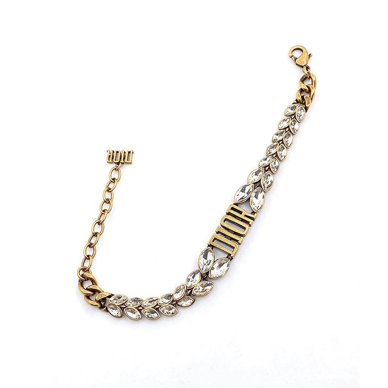 18K Dior Revolution Crystals Gold Tone Bracelet