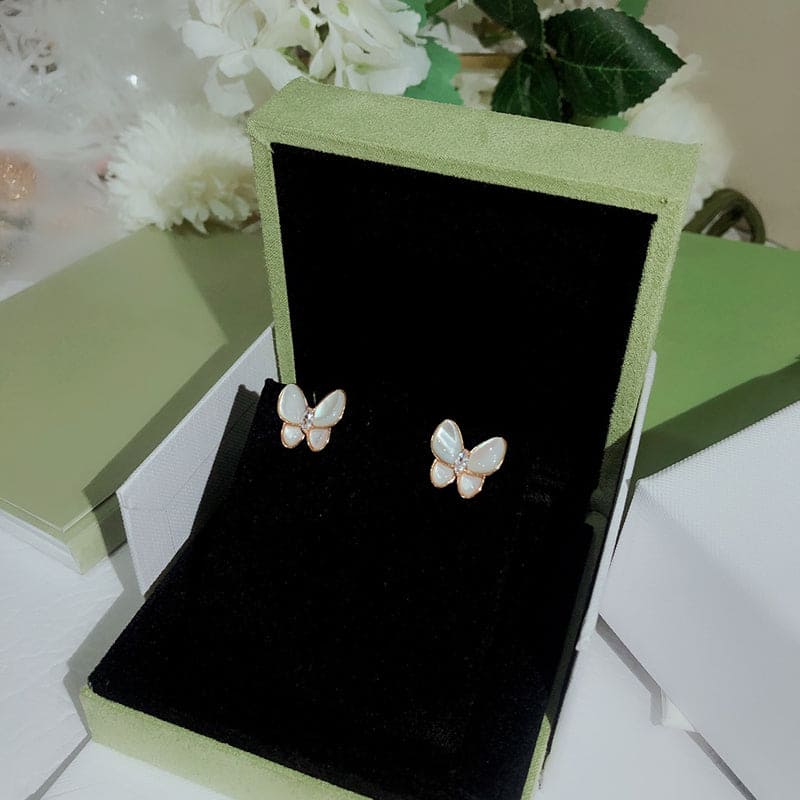 18K Van Cleef & Arpels Two Butterfly Earrings