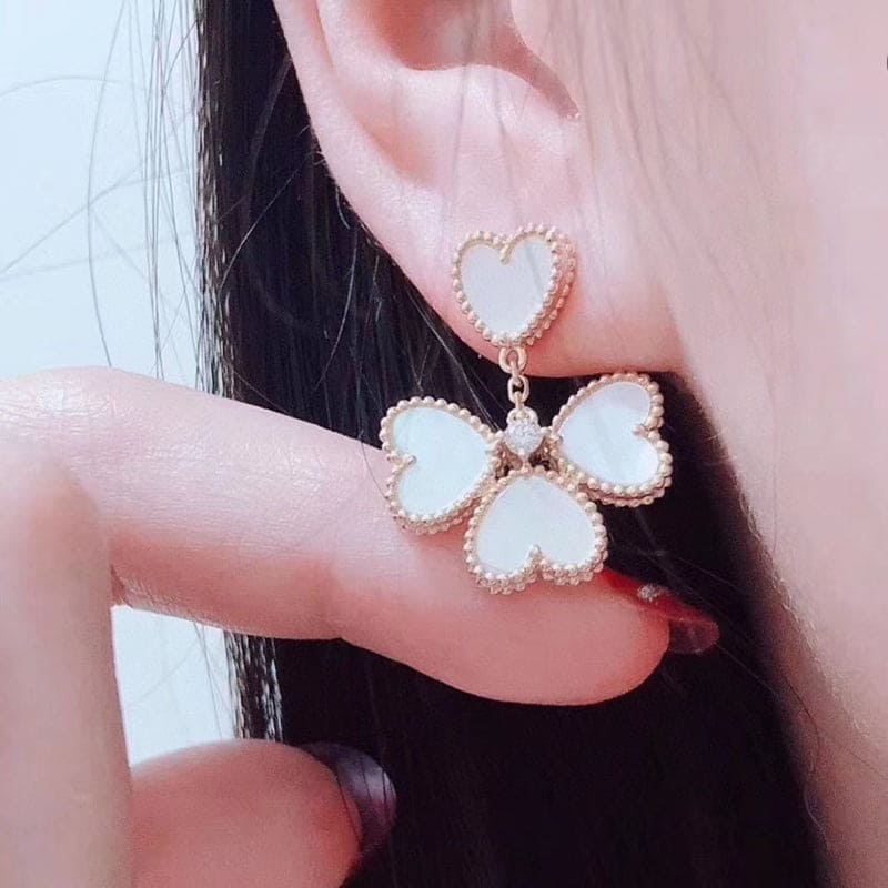 18K Van Cleef & Arpels Sweet Alhambra Effeuillage Earrings