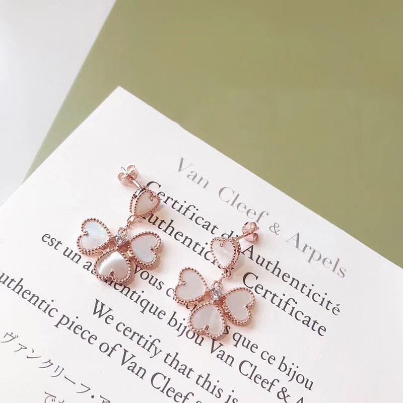 18K Van Cleef & Arpels Sweet Alhambra Effeuillage Earrings