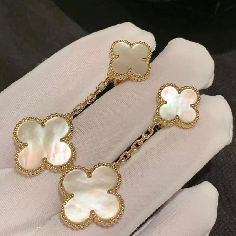 18K Van Cleef & Arpels Magic Alhambra Earclips Earrings