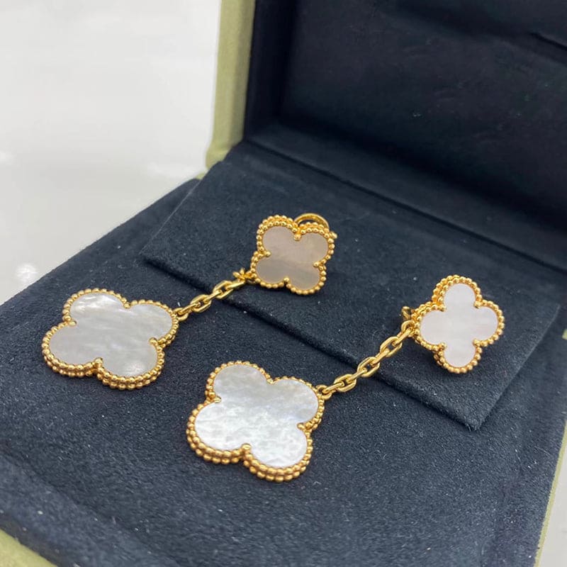 18K Van Cleef & Arpels Magic Alhambra Earclips Earrings