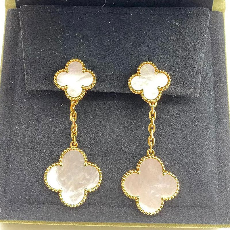 18K Van Cleef & Arpels Magic Alhambra Earclips Earrings