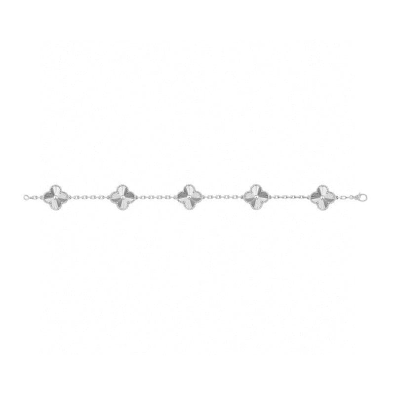 18K Van Cleef & Arpels Vintage Alhambra Five Motifs Clover Bracelet