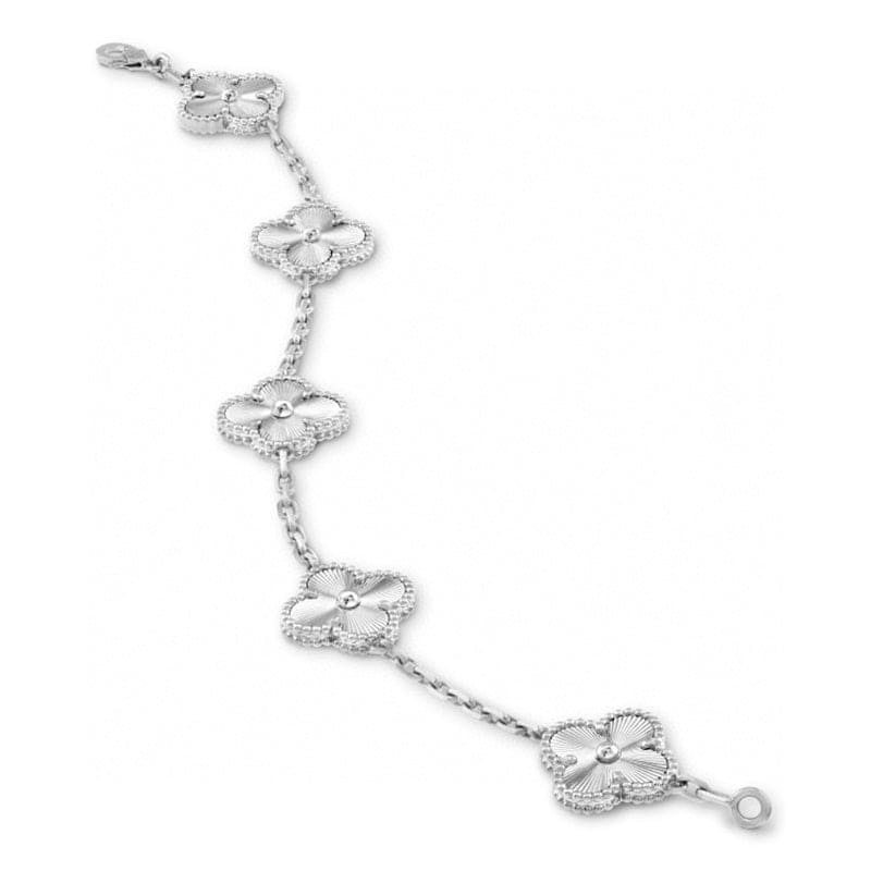 18K Van Cleef & Arpels Vintage Alhambra Five Motifs Clover Bracelet