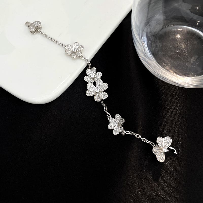 18K Van Cleef & Arpels Frivole Diamonds Clover Bracelet