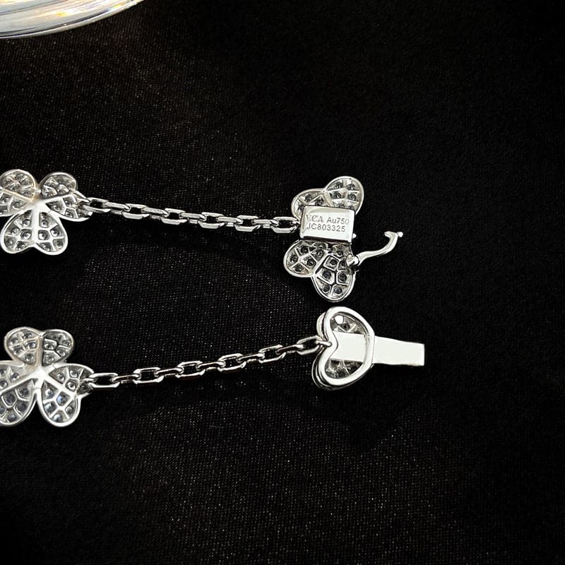 18K Van Cleef & Arpels Frivole Diamonds Clover Bracelet
