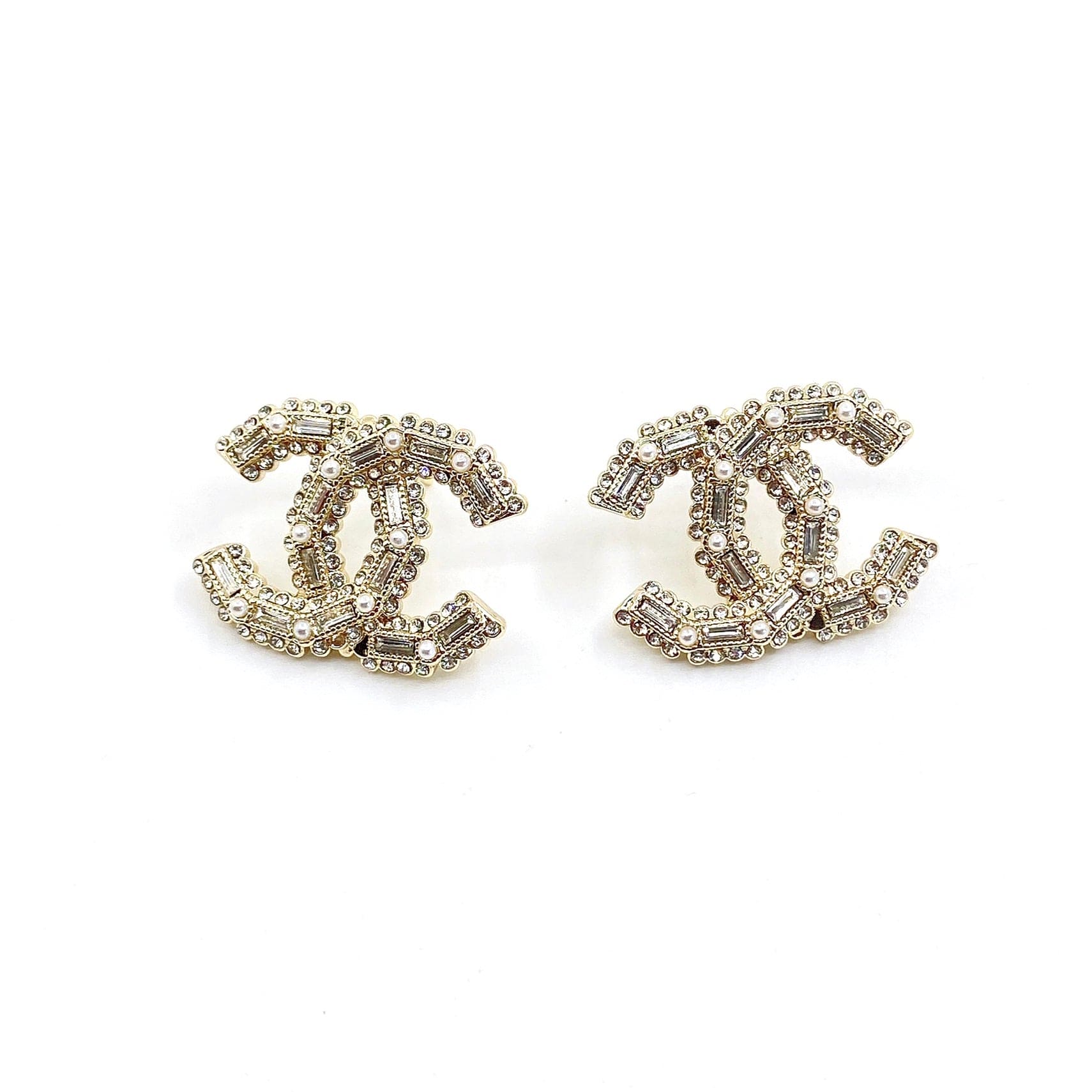 18K Chanel Push Back Earrings