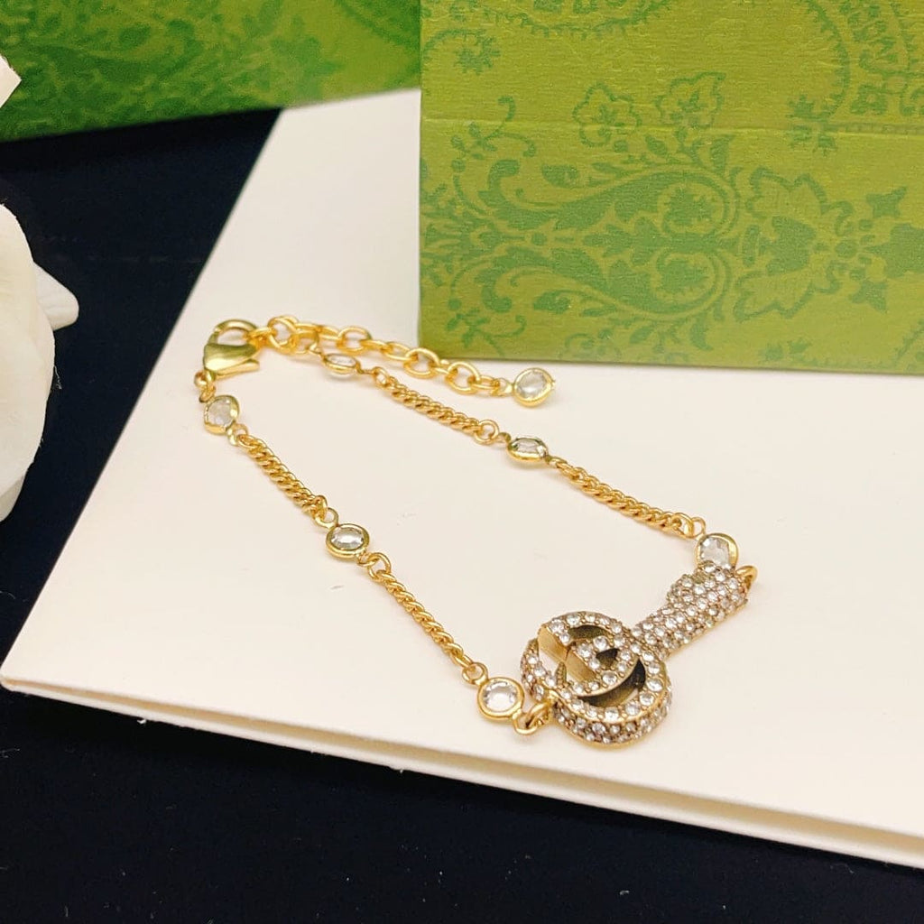 18K Gucci Crystal Key Bracelet