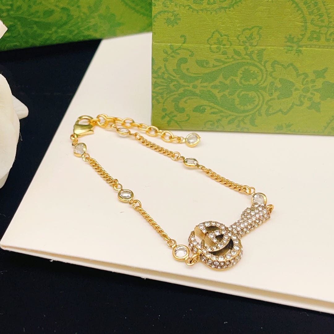 18K Gucci Crystal Key Bracelet