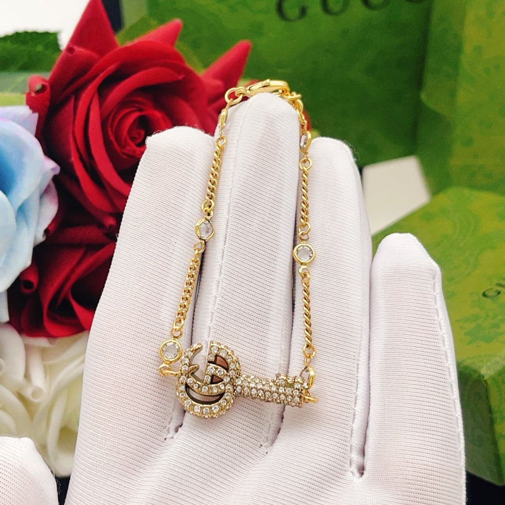 18K Gucci Crystal Key Bracelet