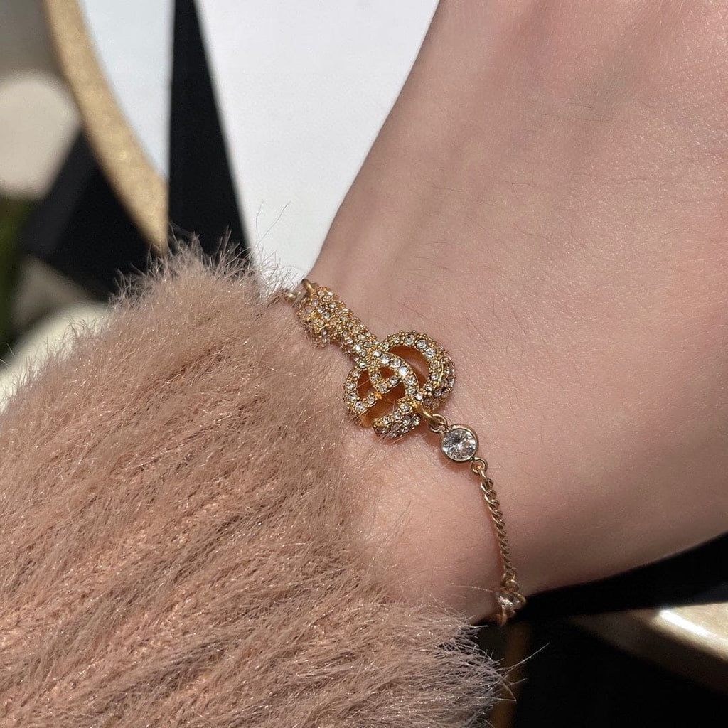 18K Gucci Crystal Key Bracelet