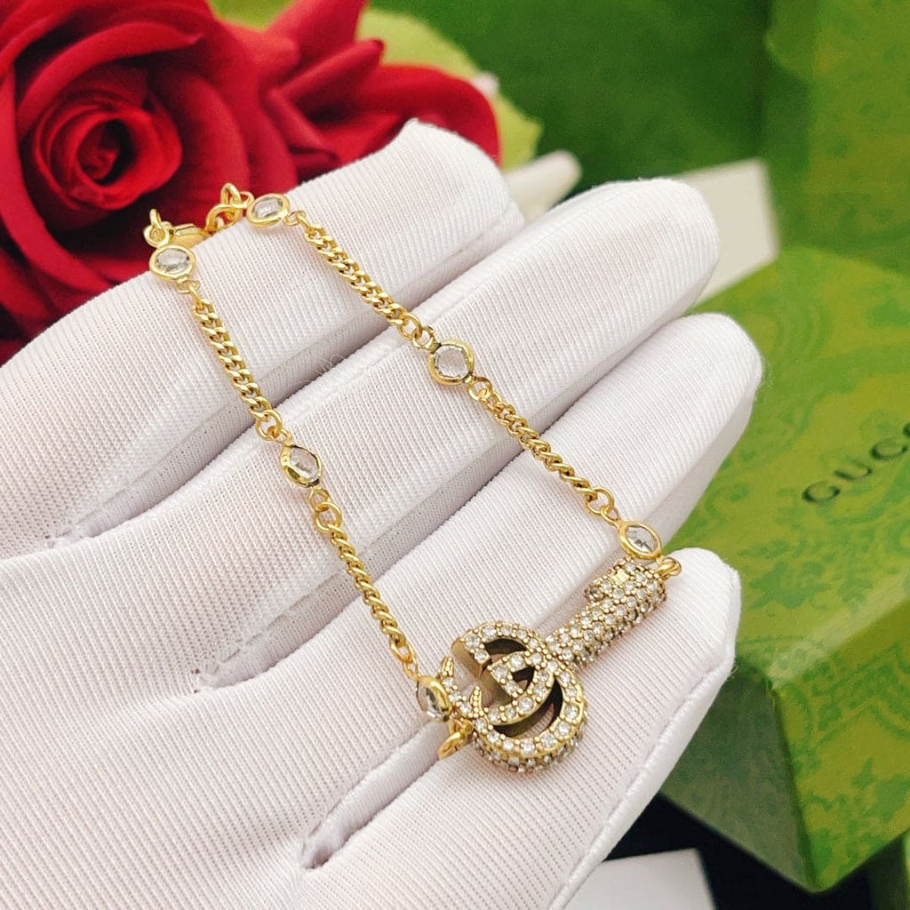 18K Gucci Crystal Key Bracelet