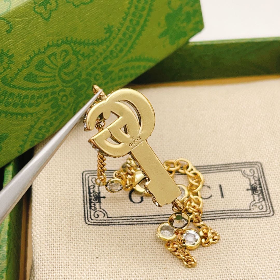 18K Gucci Crystal Key Bracelet