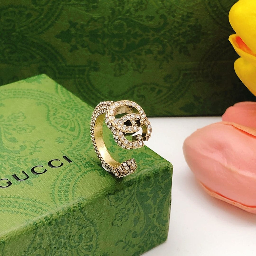 18K Gucci Crystal Ring