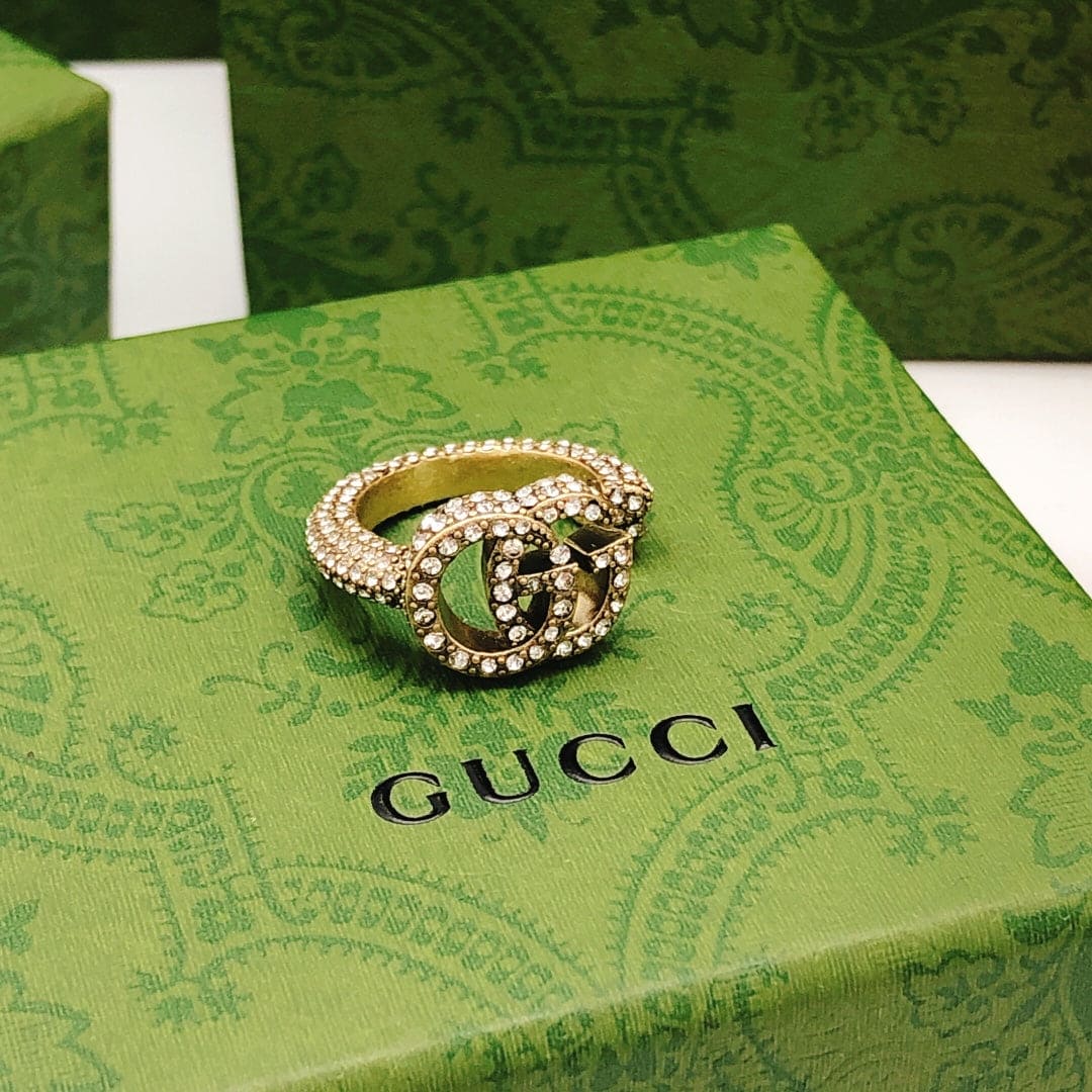 18K Gucci Crystal Ring