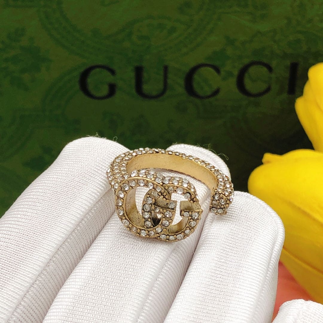 18K Gucci Crystal Ring
