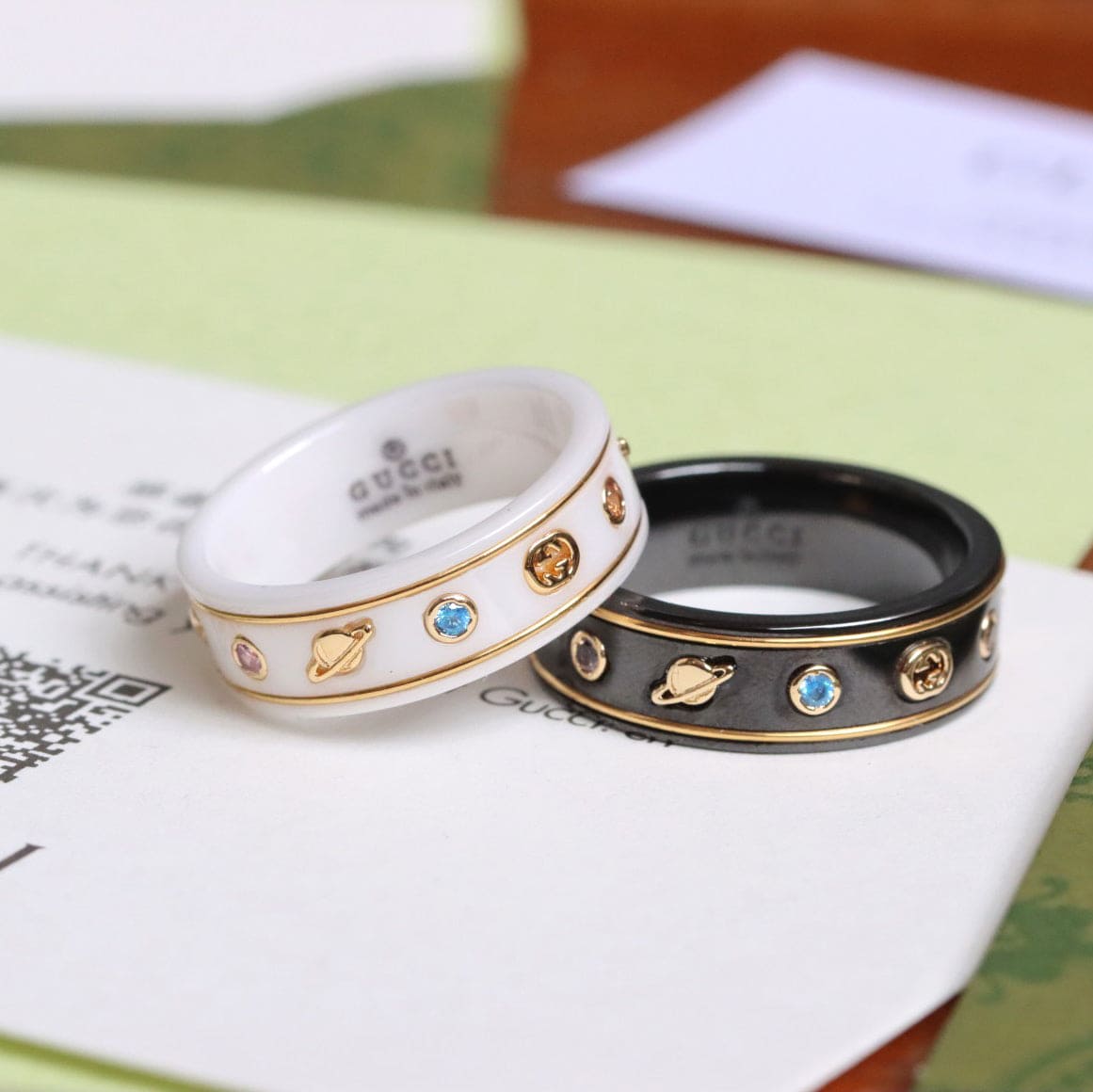 18K Gucci Icon With Gemstones Corundum Ring