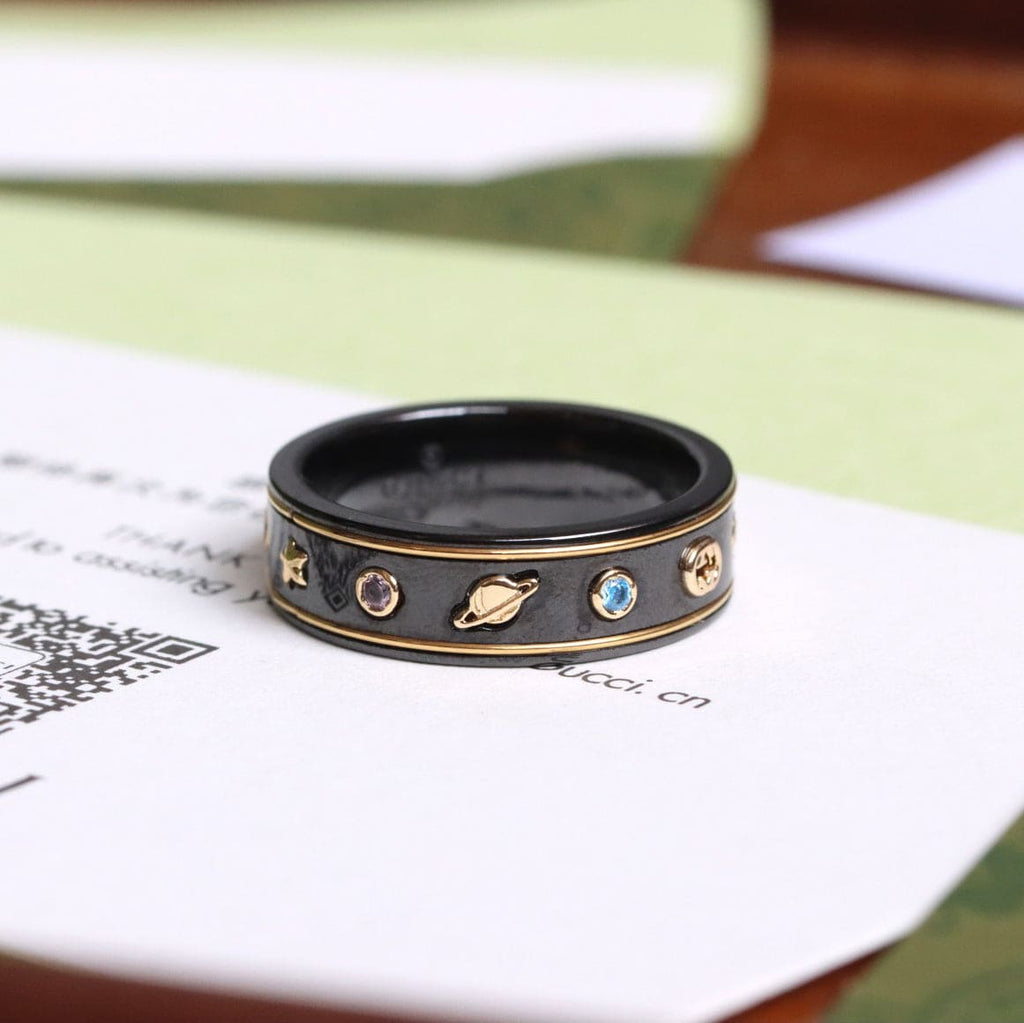18K Gucci Icon With Gemstones Corundum Ring