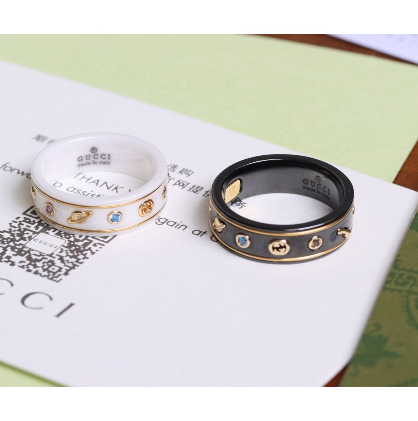 18K Gucci Icon With Gemstones Corundum Ring