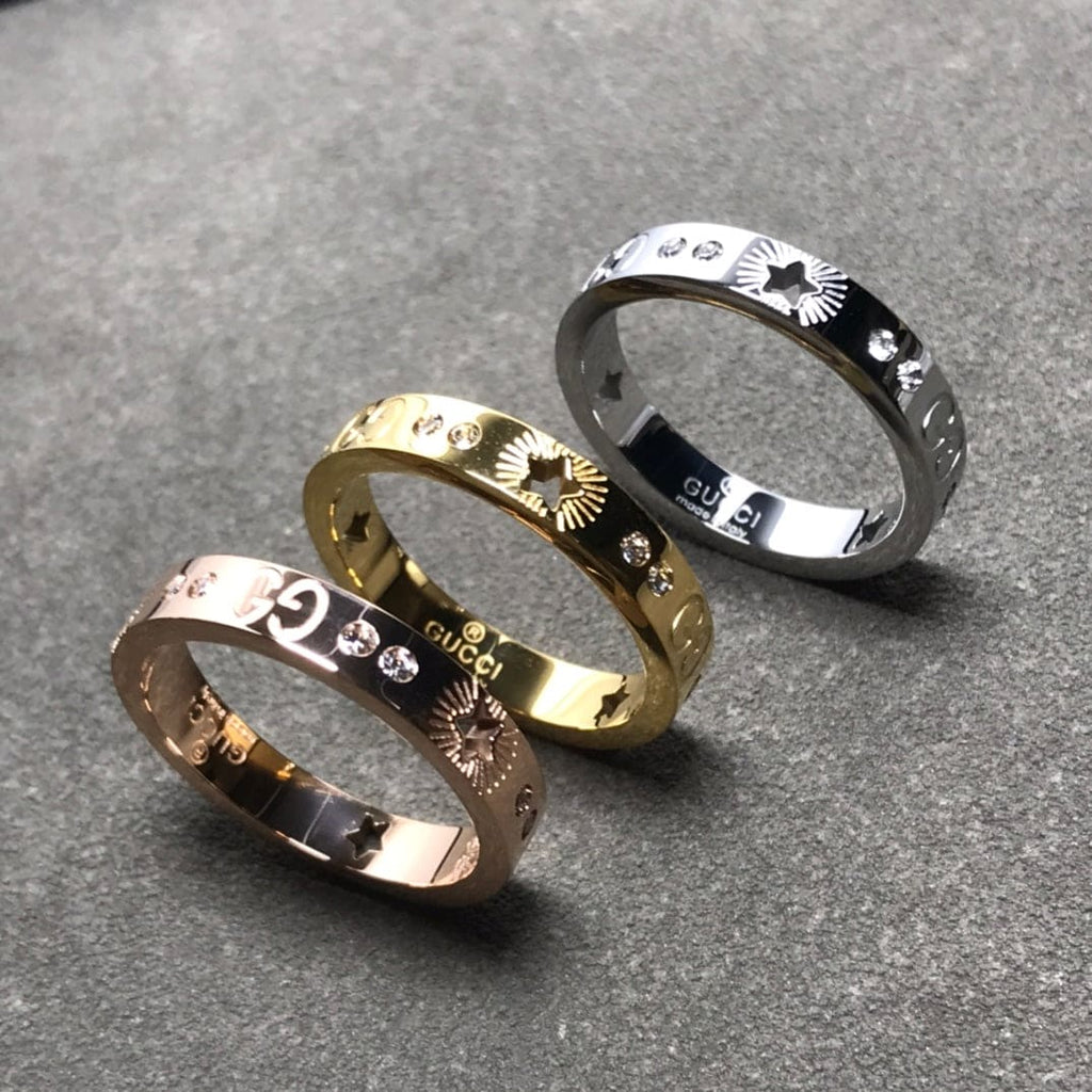 18K Gucci Icon Diamonds White Gold Ring