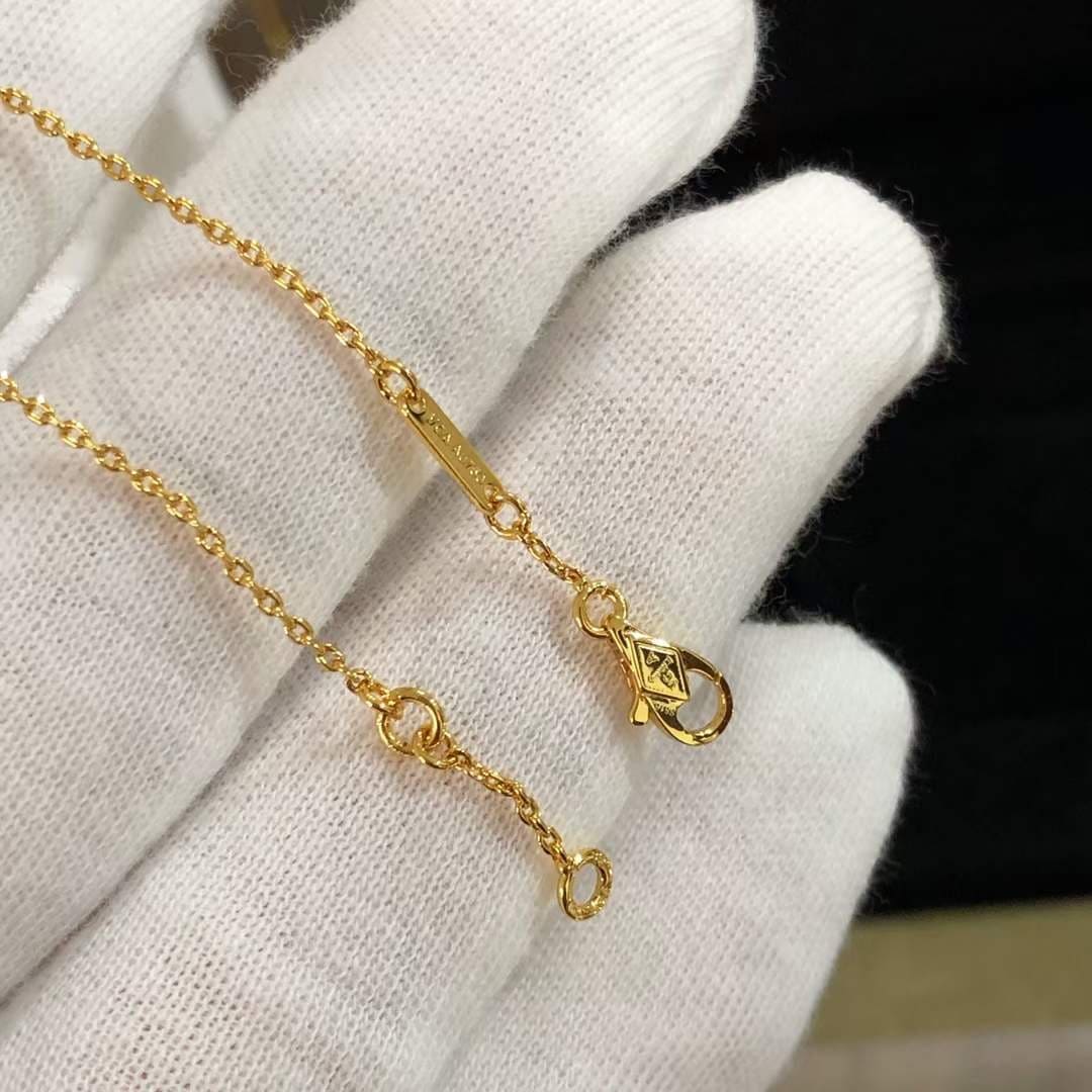 18K Van Cleef & Arpels Lucky Alhambra Butterfly Pendant Bracelet