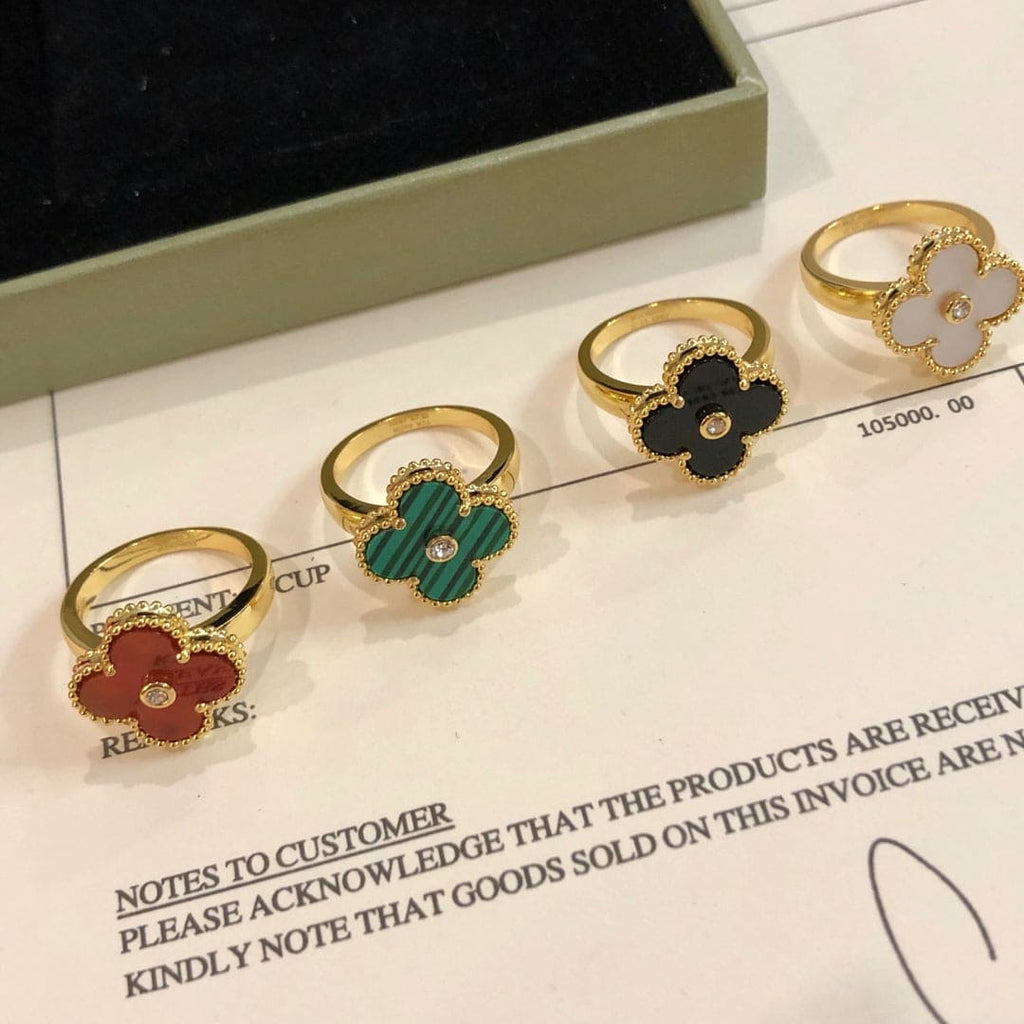 18K Van Cleef & Arpels Vintage Alhambra Pearl Ring