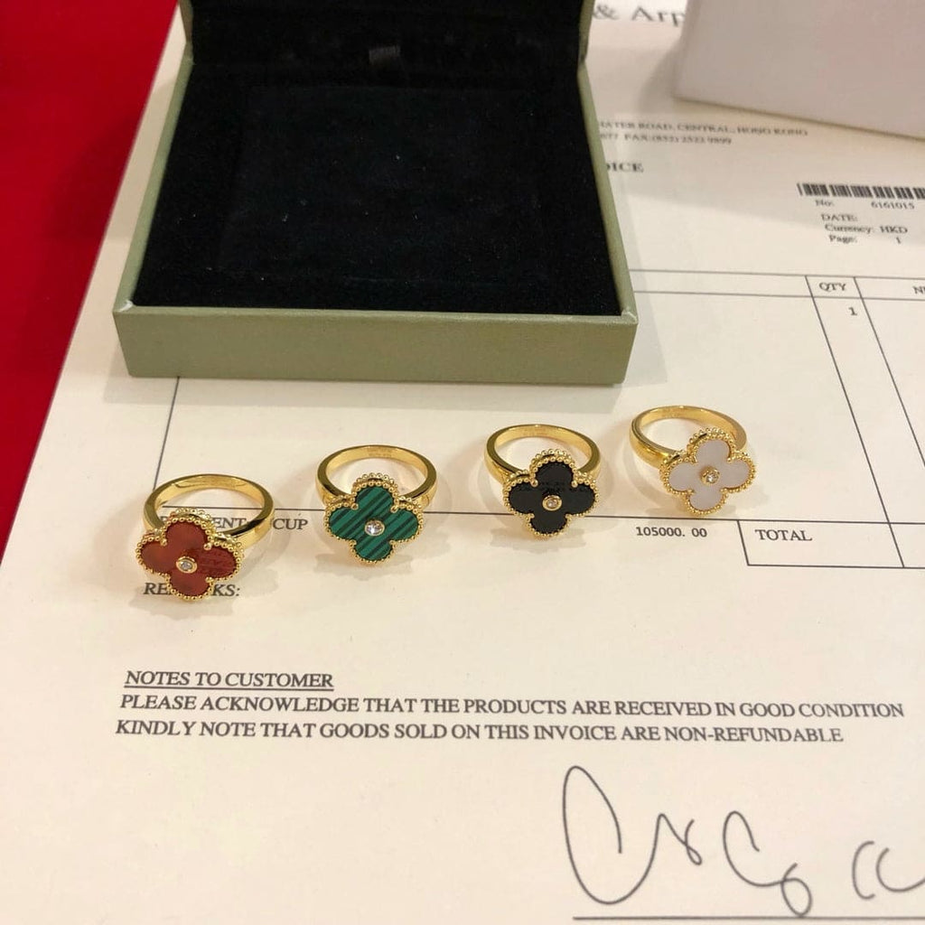 18K Van Cleef & Arpels Vintage Alhambra Pearl Ring