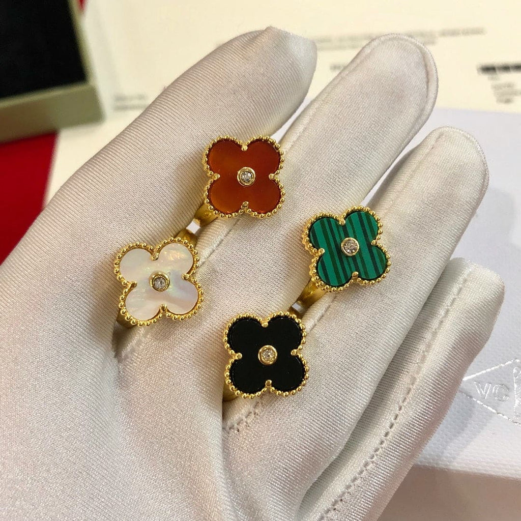 18K Van Cleef & Arpels Vintage Alhambra Pearl Ring