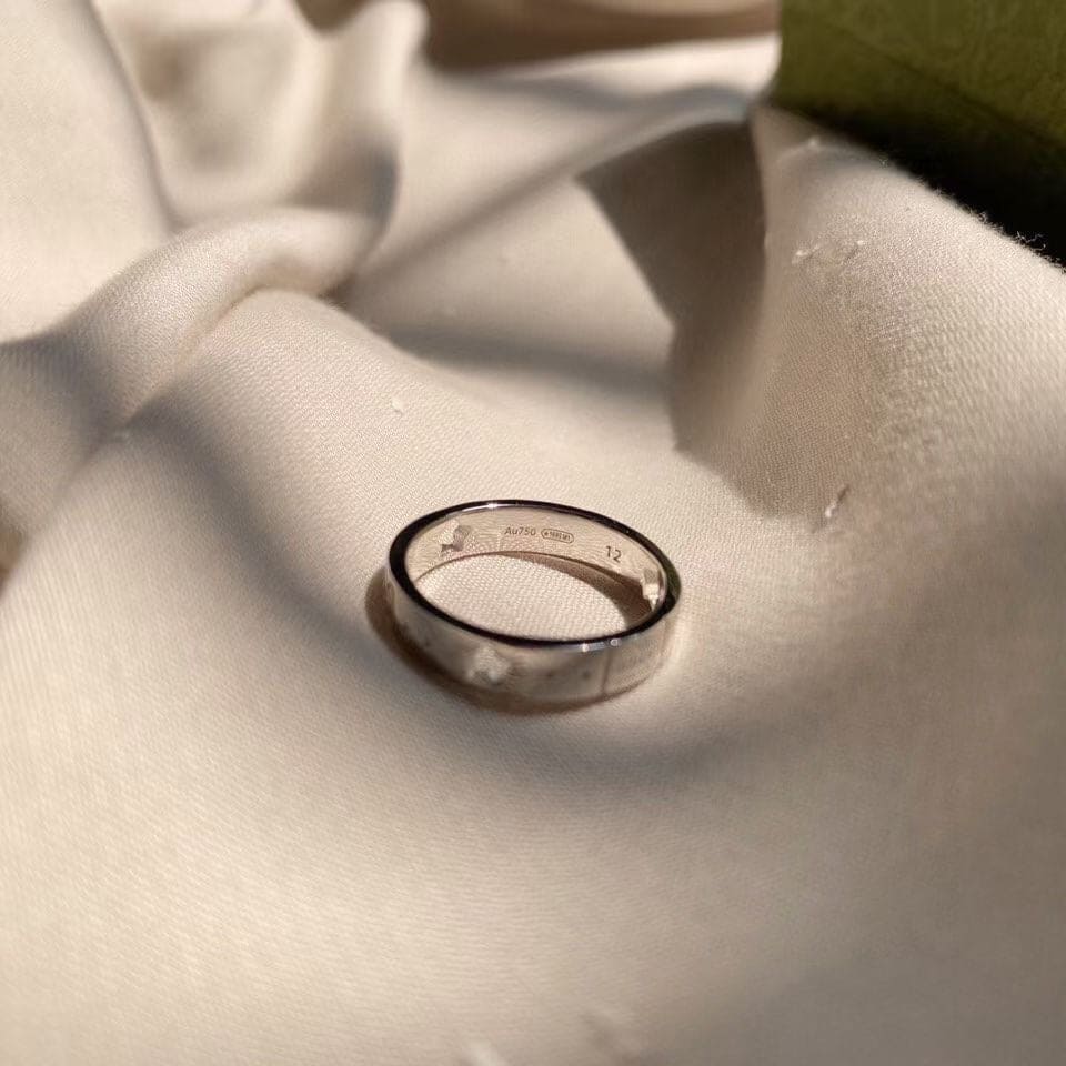 18K Gucci White Gold Ring