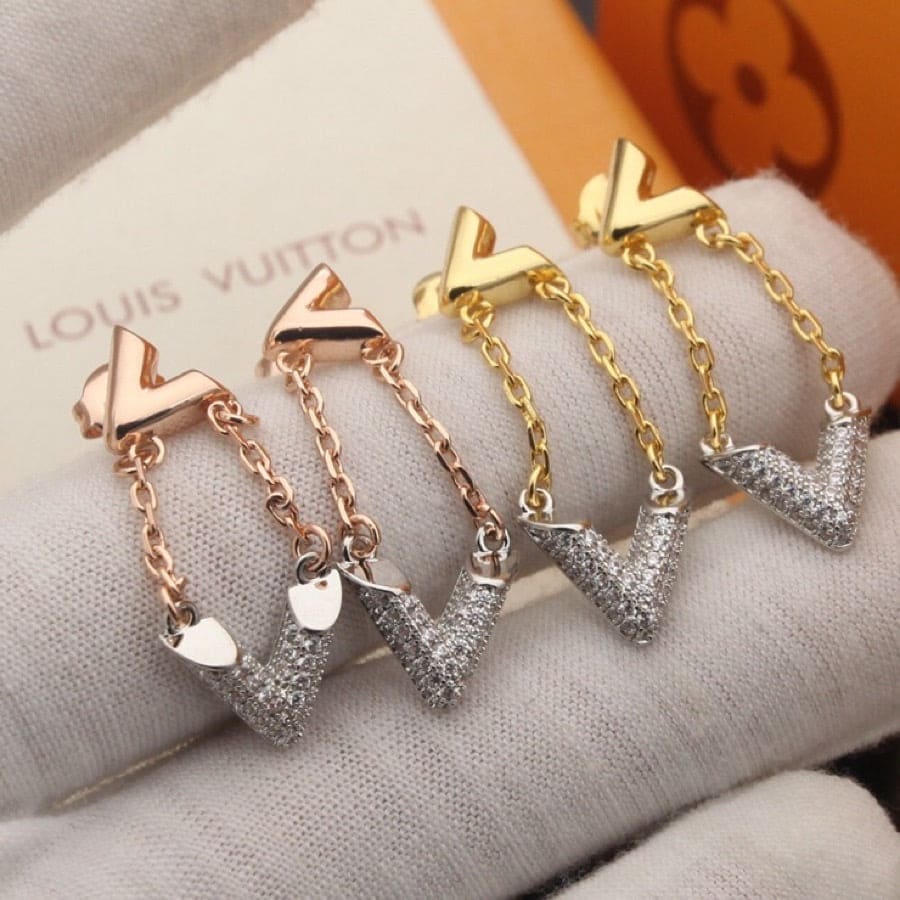 18K Louis Vuitton Volt Upside Down Earrings
