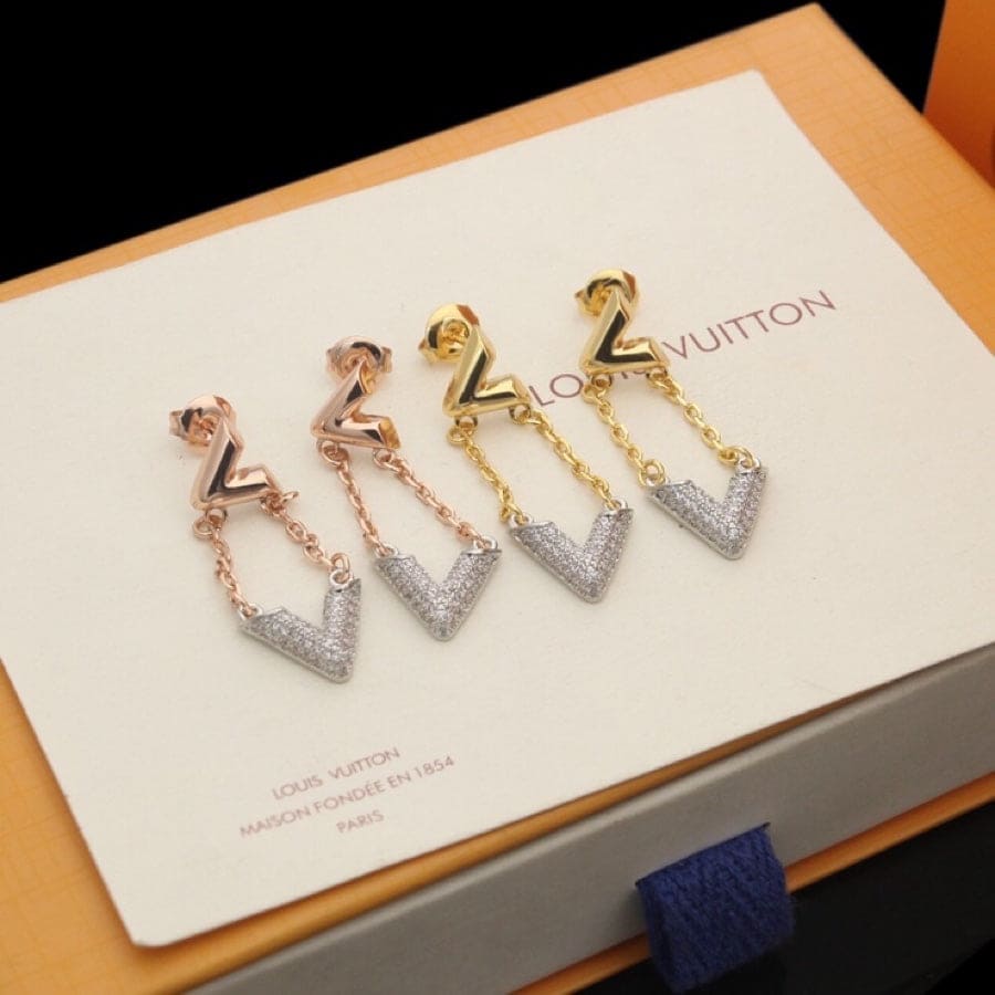 18K Louis Vuitton Volt Upside Down Earrings