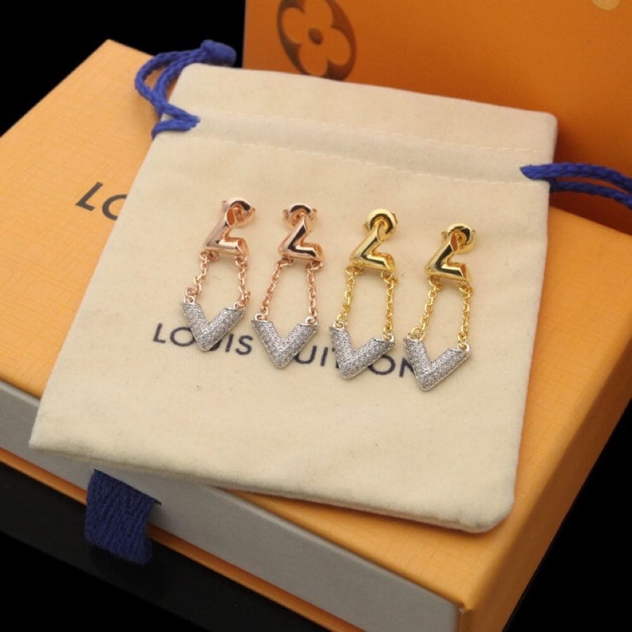 18K Louis Vuitton Volt Upside Down Earrings