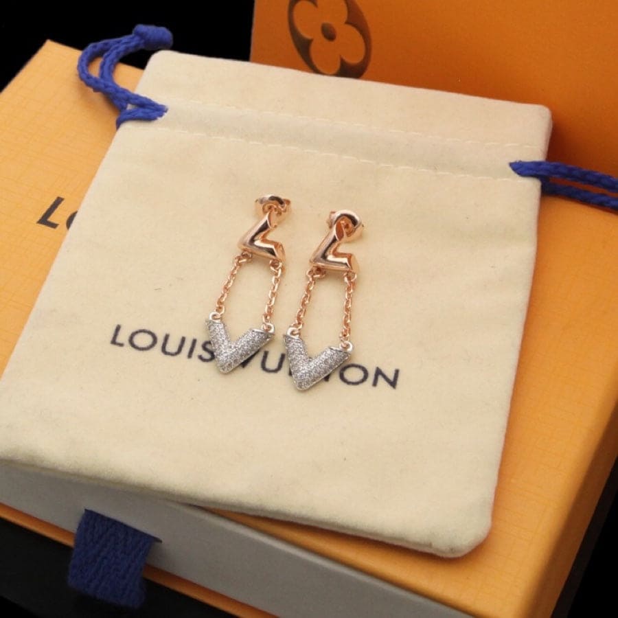 18K Louis Vuitton Volt Upside Down Earrings