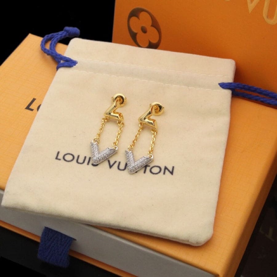 18K Louis Vuitton Volt Upside Down Earrings