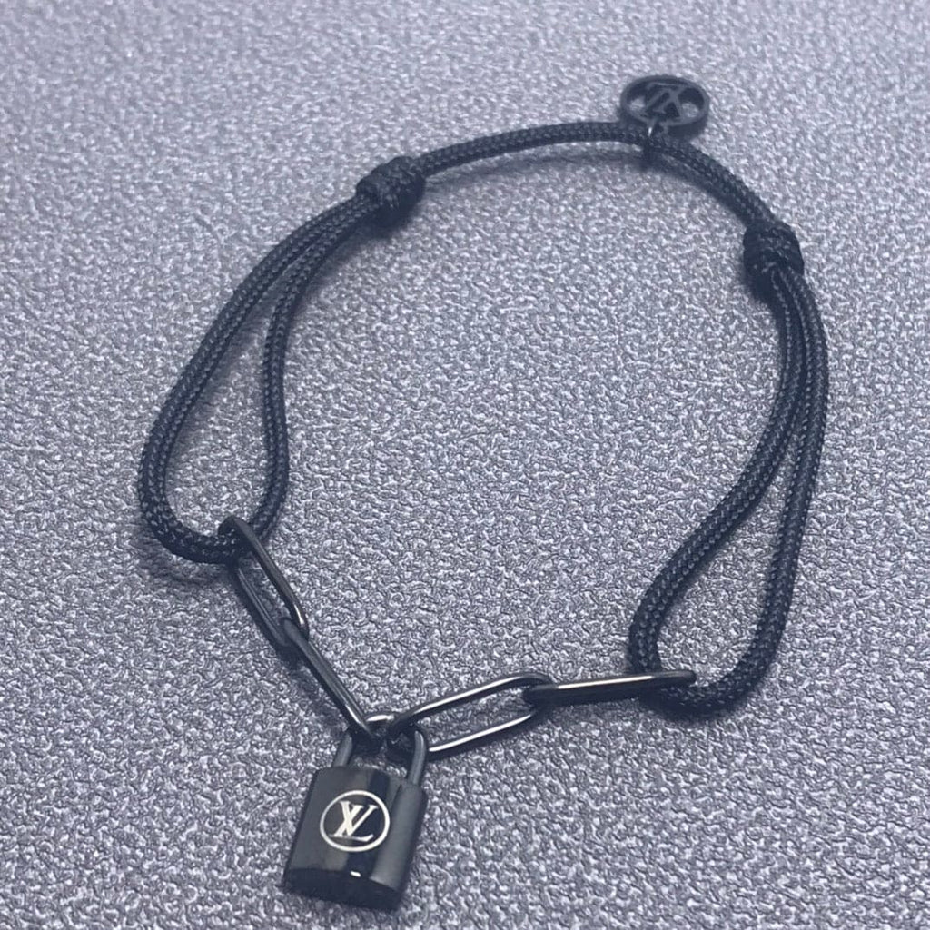 18K Louis Vuitton Silver Lockit Titanium Bracelet