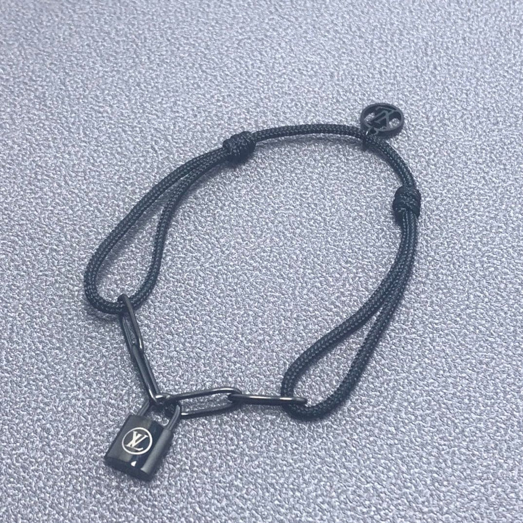 18K Louis Vuitton Silver Lockit Titanium Bracelet