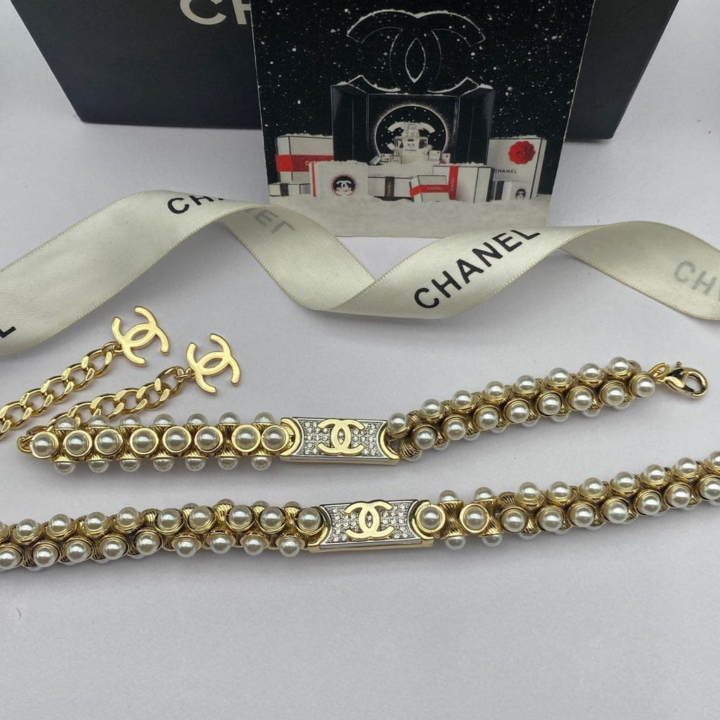 18K Chanel Pearls Chain Bracelet