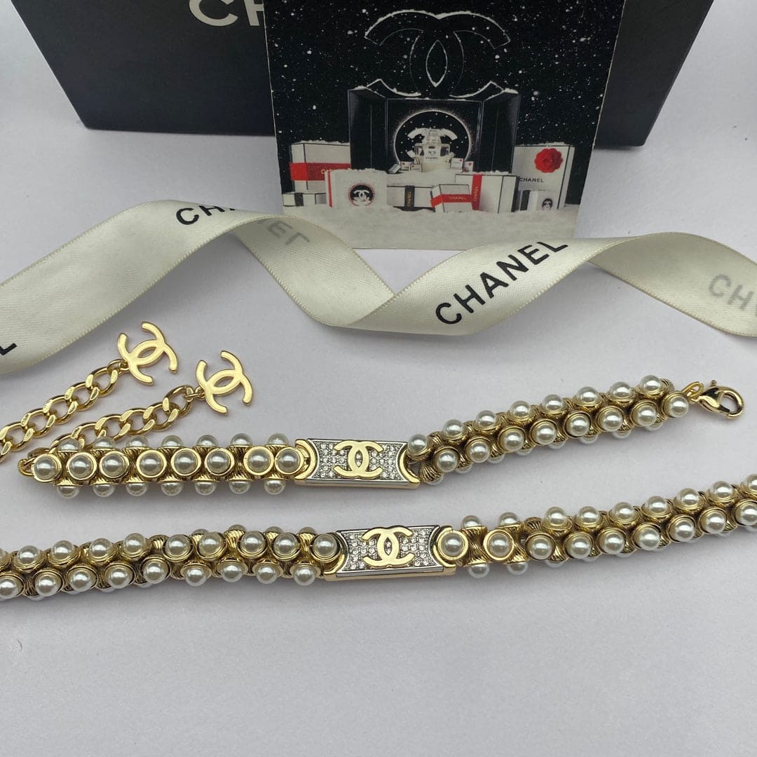 18K Chanel Pearls Chain Bracelet