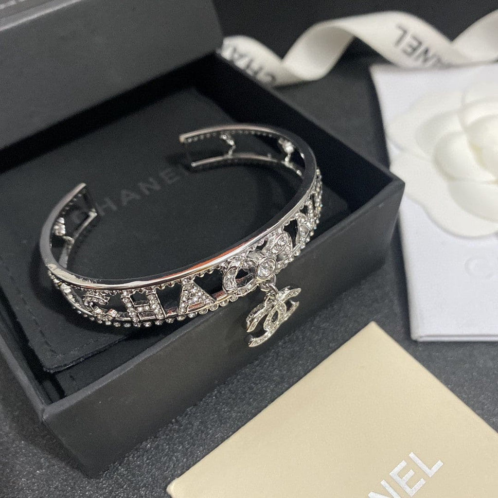 18K Chanel Diamond Open Bracelet