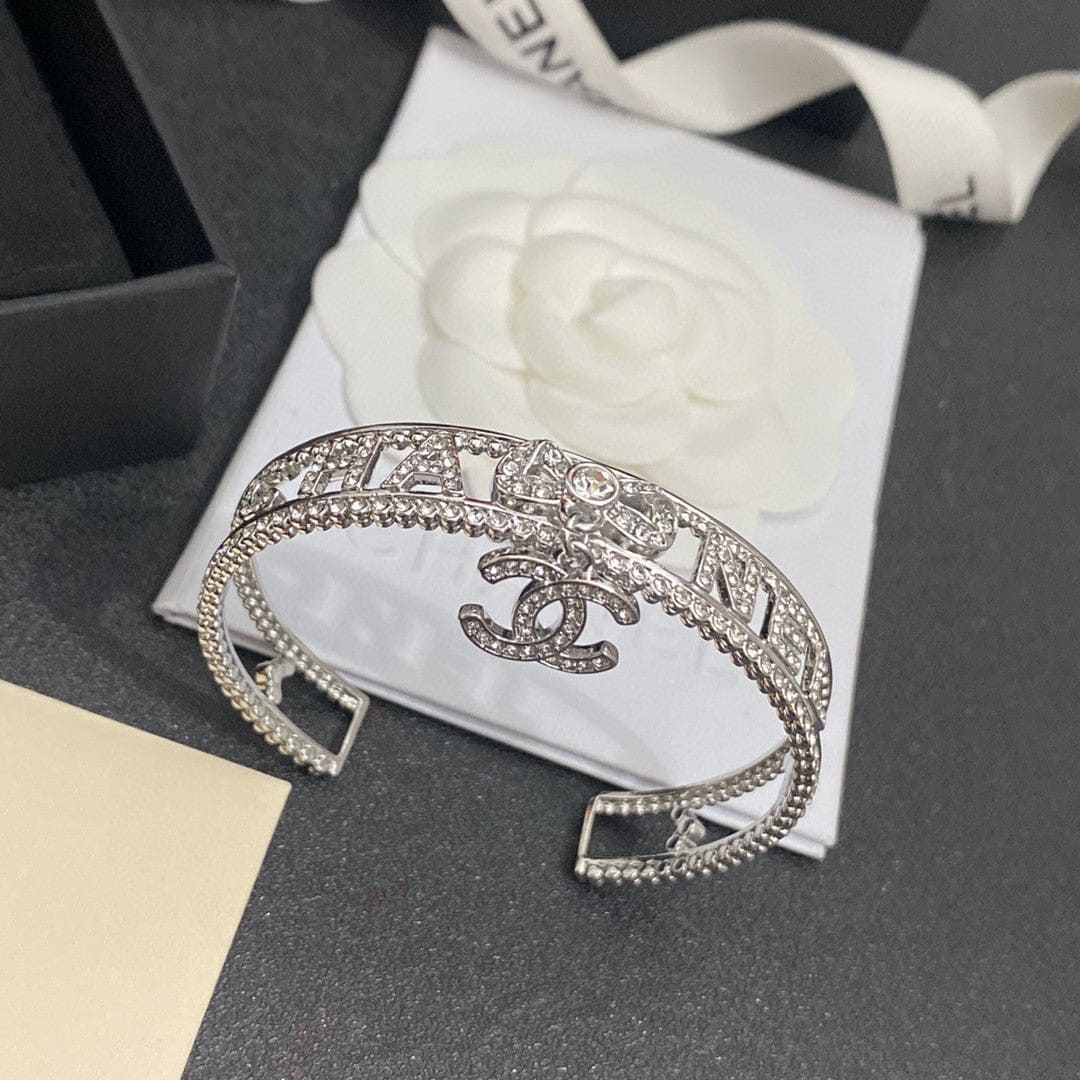 18K Chanel Diamond Open Bracelet