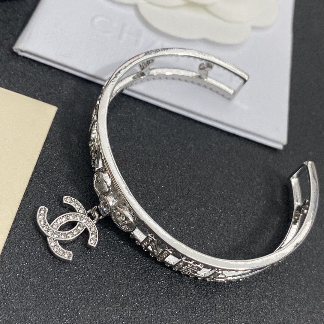 18K Chanel Diamond Open Bracelet