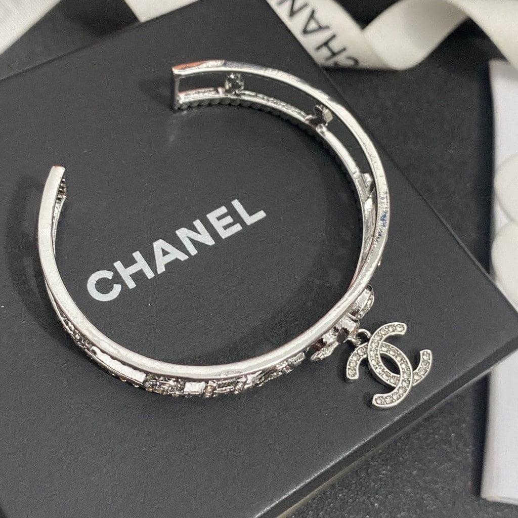 18K Chanel Diamond Open Bracelet