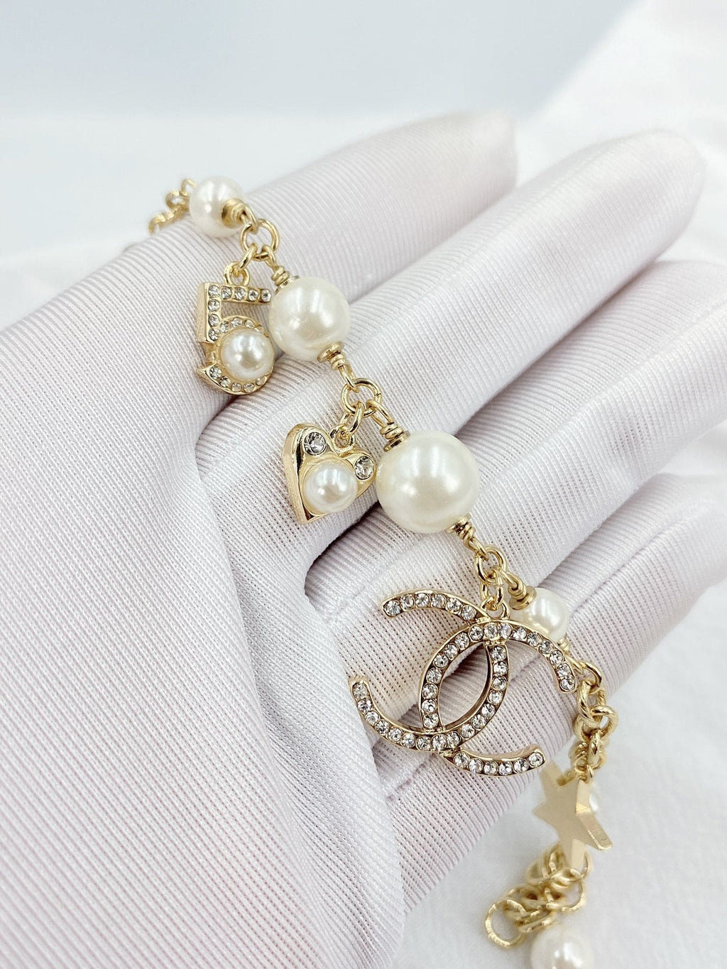 18K Chanel Pearls & Diamonds Bracelet