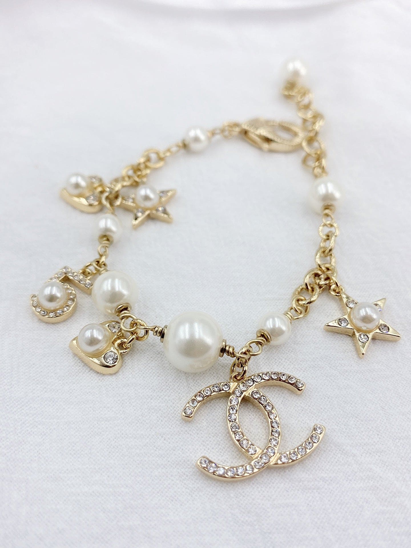 18K Chanel Pearls & Diamonds Bracelet