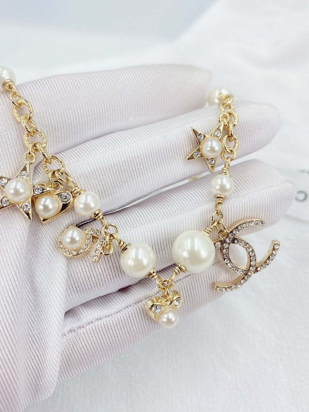 18K Chanel Pearls & Diamonds Bracelet