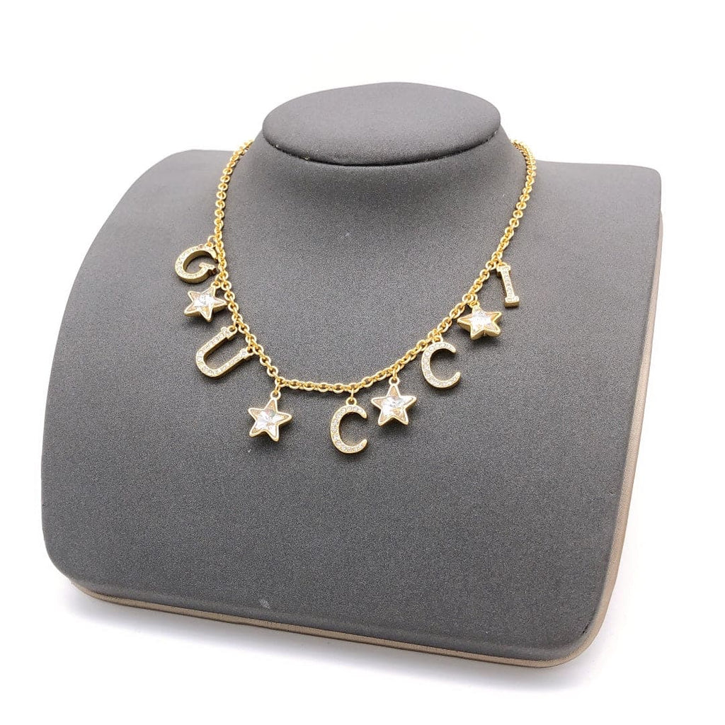 18K Gucci Script Necklace